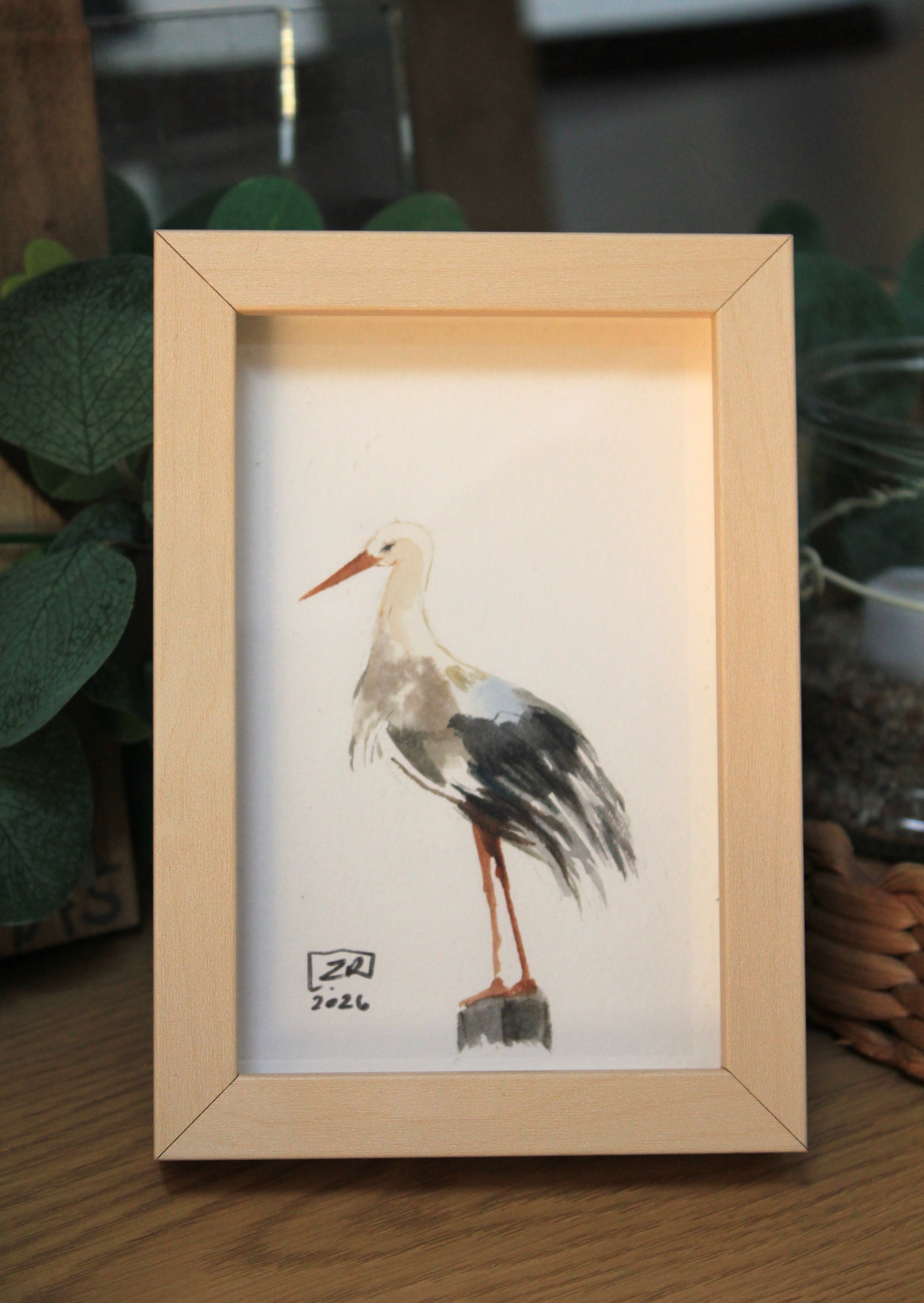 Ptak - Bocian 10 x 15 cm
