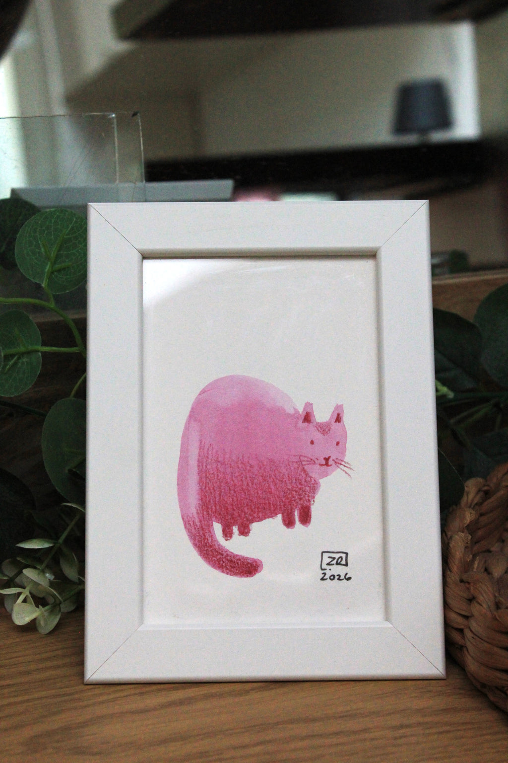 Kot - Róż 10 x 15 cm