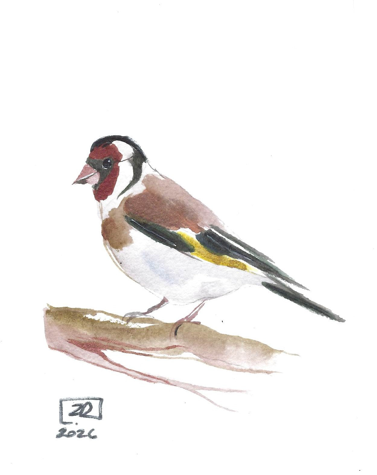 Ptak - Szczygieł 10 x 15 cm