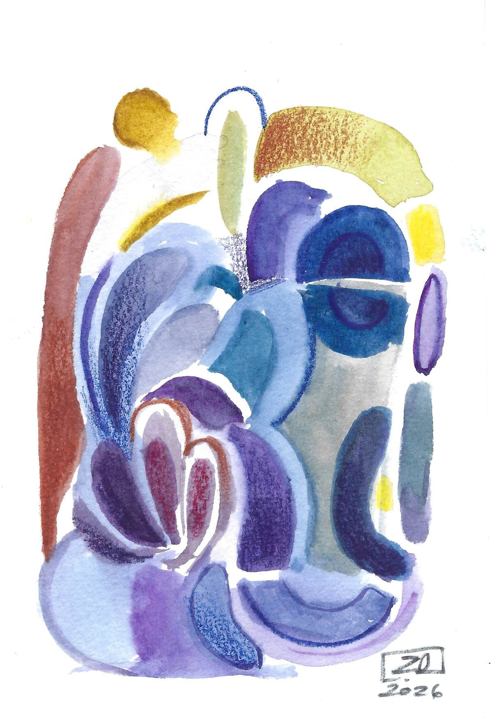 Abstrakcja kolorowa 10 x 15 cm