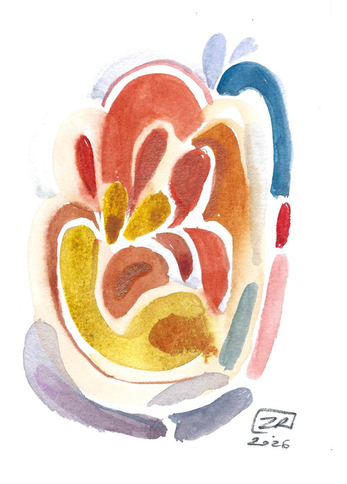 Abstrakcja kolorowa 10 x 15 cm